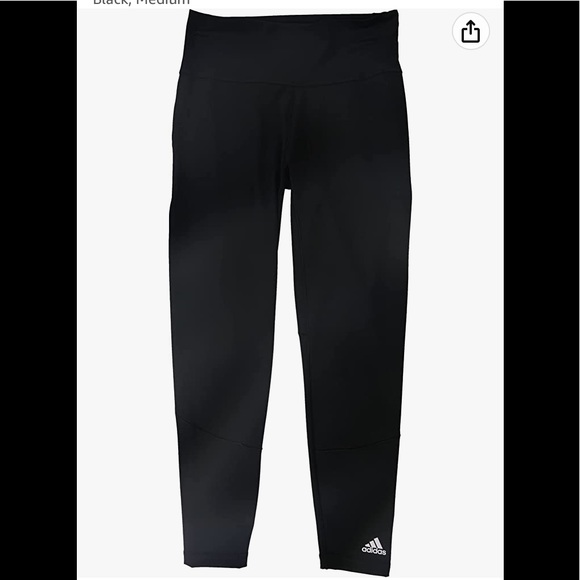 adidas Womens Workout Tights Base Layer Athletic Pants, Black, Medium - Picture 1 of 4